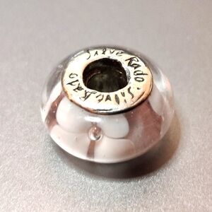 Signed Rado Sterling Silver & Art Glass Charm bead